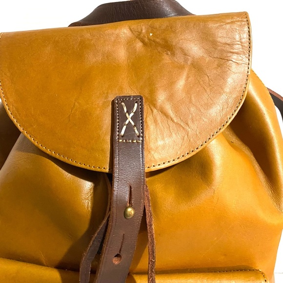 Leaders Brown leather backpack - Picture 10 of 11